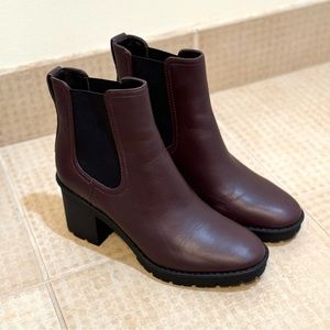 Vince Henderson Water Resistant Chelsea Boot in Burgundy Chocolate